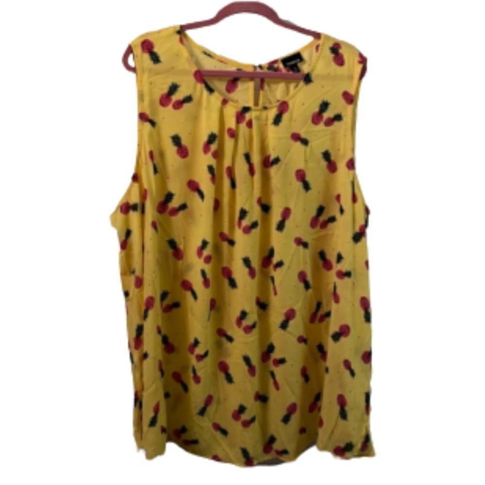 Torrid Yellow Pineapple Tank Top Sz 5x - Picture 2 of 6